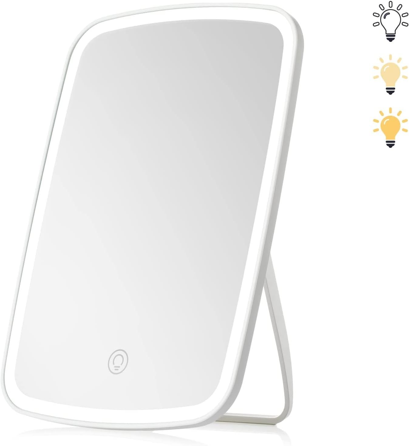 INFLUX LED Makeup Mirror with Adjustable Brightness & 3 Color Modes – Rechargeable Mirror with Lights for Perfect Makeup Application, Ideal for Home, Bathroom, Travel, and Portable Beauty Needs INFLUX