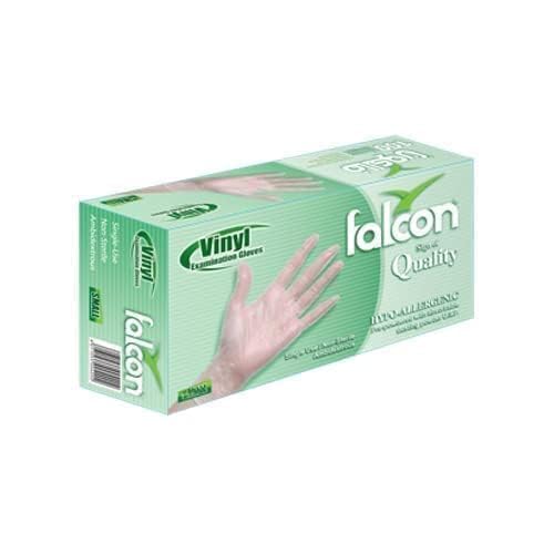 Falcon Vinyl Gloves - Clear Powder Free Extra Large (2 Packs x 100 Pieces) Falcon