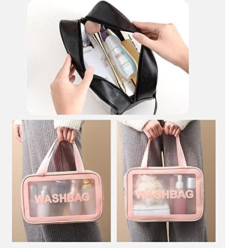 INFLUX 3-Piece Travel Wash Bag Set for Women -Storage Bag for Travel Essentials, Women's Handbags & Shoulder Bags, Travel Bag, and Beach Bag - Perfect Bag Organizer and Luggage Bag Solution Visit the INFLUX Store