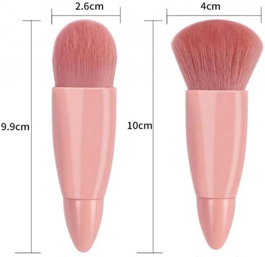 5-Piece Pink Makeup Brush Set with Compact Mirror – Essential Makeup Brushes Kit with Blush, Highlighter, and Concealer Brushes – Travel-Friendly Beauty Tool Set in Box with Mirror Visit the INFLUX Store