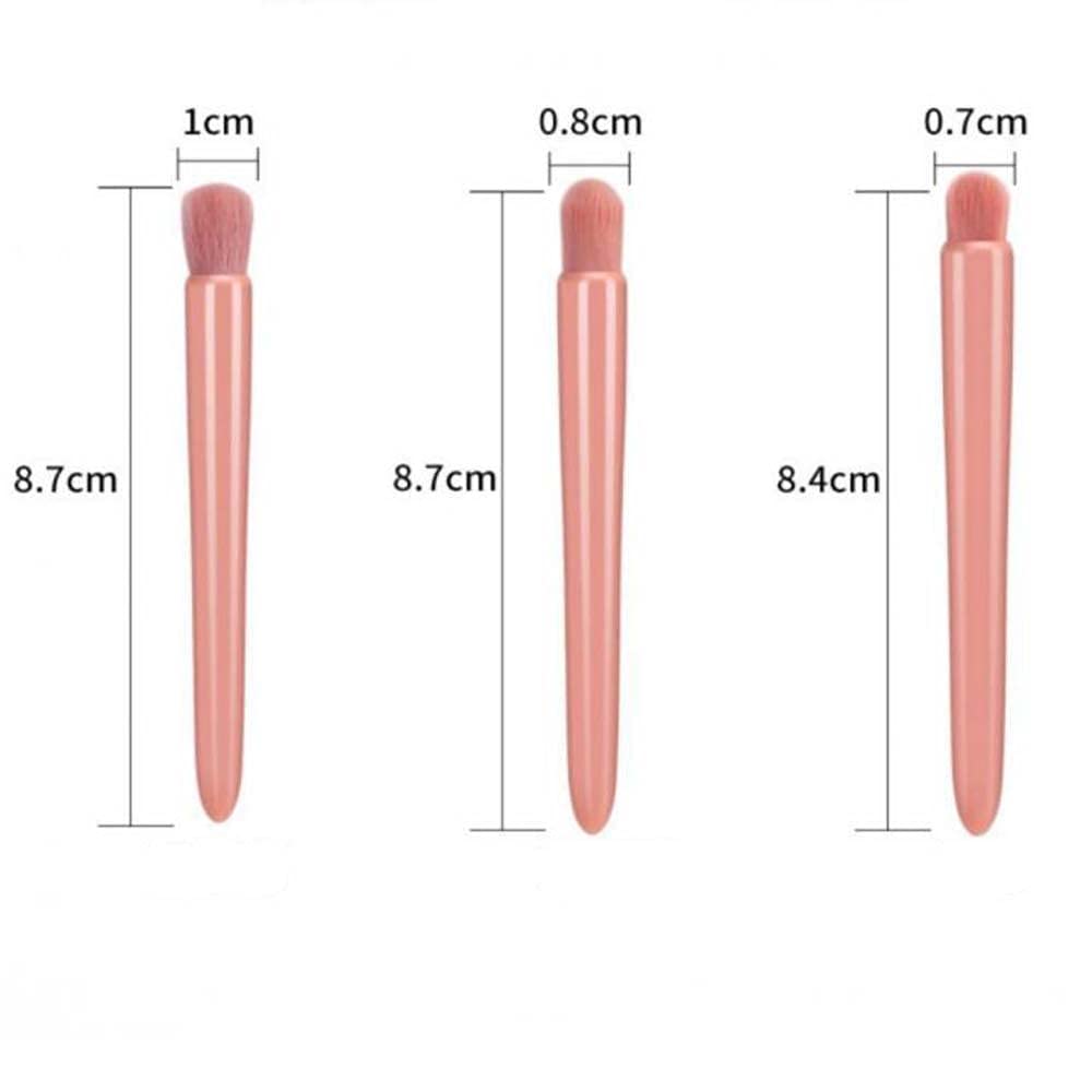 COSHINE Easy-taken Travel Makeup Brush Set, 5pcs Mini Complete Function Cosmetic Brushes Kit (5pcs with mirror) COSHINE