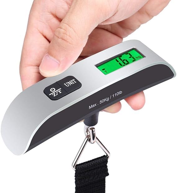 INFLUX Digital Travel Luggage Scale, Max Weight 50kg Luggage, Travel Gear for Accurate Baggage Weight Measurement, Portable Suitcase Scale, Digital Weighing Scale for Luggage Travel Essentials Visit the INFLUX Store