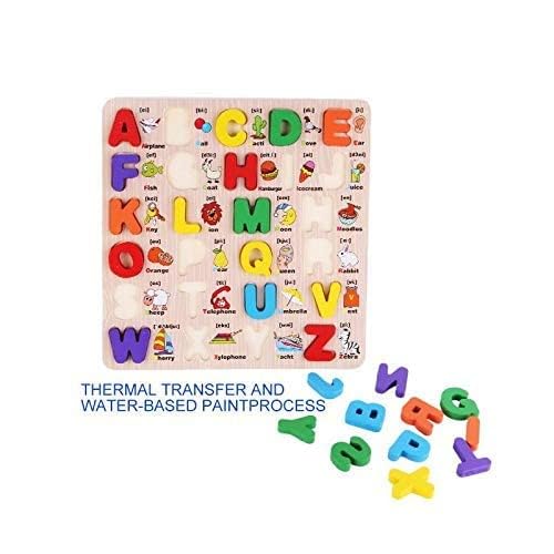 English Abc Alphabet Wooden Board Jigsaw Puzzle Letters Game Educational Toy