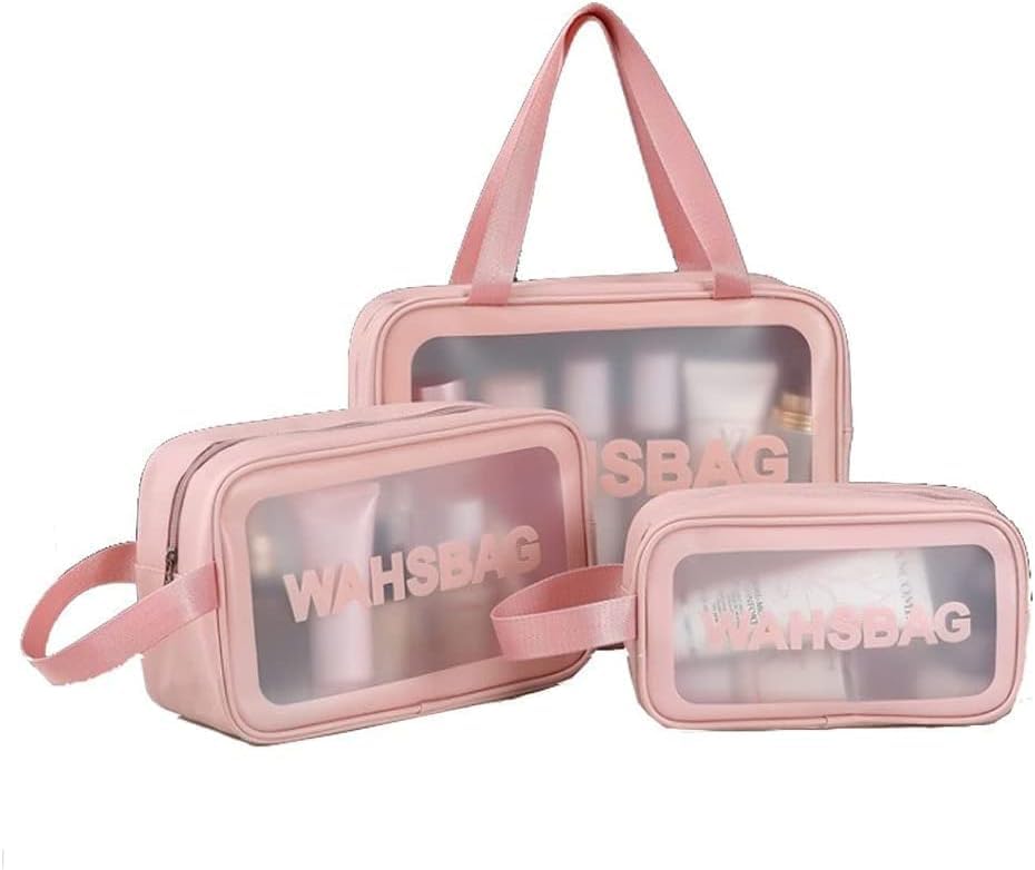 INFLUX 3-Piece Travel Wash Bag Set for Women -Storage Bag for Travel Essentials, Women's Handbags & Shoulder Bags, Travel Bag, and Beach Bag - Perfect Bag Organizer and Luggage Bag Solution Visit the INFLUX Store
