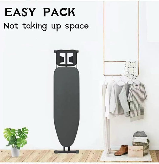 INFLUX 43"x13" Large Foldable Ironing Board with Adjustable Steam Iron Stand and Durable Heat-Resistant Cover–Perfect for Compact Storage, and Efficient Ironing