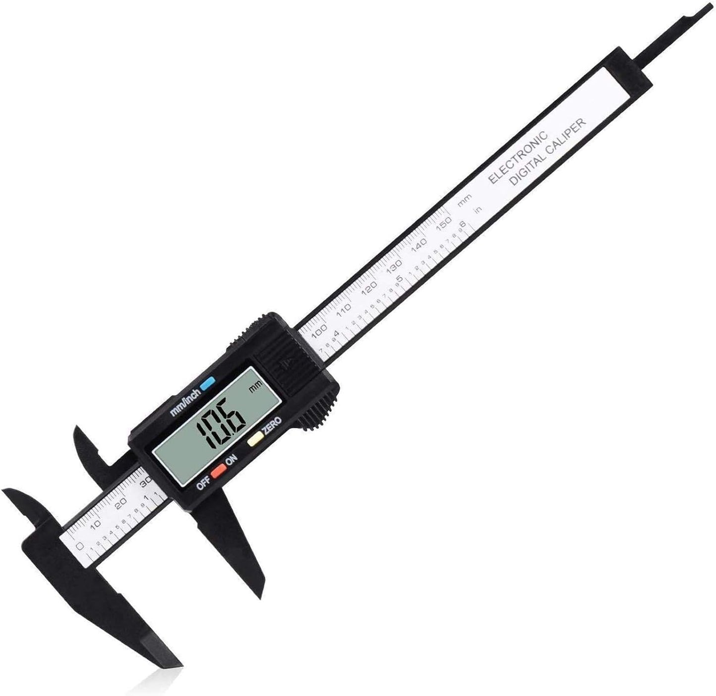 INFLUX Digital Vernier Caliper 150mm with LCD Screen–Precise Measuring Tool, Stainless Steel Electronic Caliper, Ideal for Home Improvement, Jewelry, and DIY Projects Inch and Millimeter Conversion