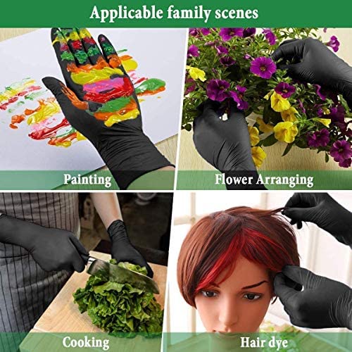 Falcon Nitrile Gloves - Black Powder Free (Small) - 100 Pieces Falcon