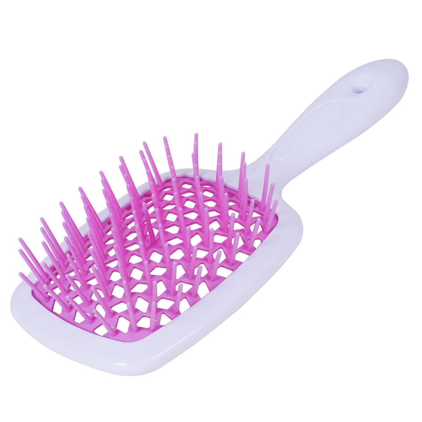 KOCANPA Detangling Hair Brush Hollow out Massage Ventilation Styling Comb for Curly Wet Thick and Tangled Hair(Wathet&Rose Red) KOCANPA