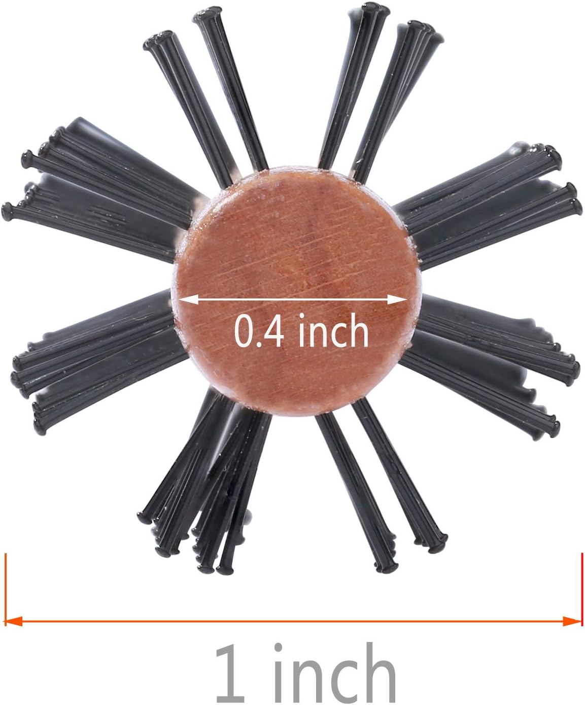 PerfeHair Small Round Barrel Brush for Short Hair, 1 Inch Mini Quiff Roller Comb for Women and Men, Best for Styling Thin Hair, Bangs, Beard Perfehair