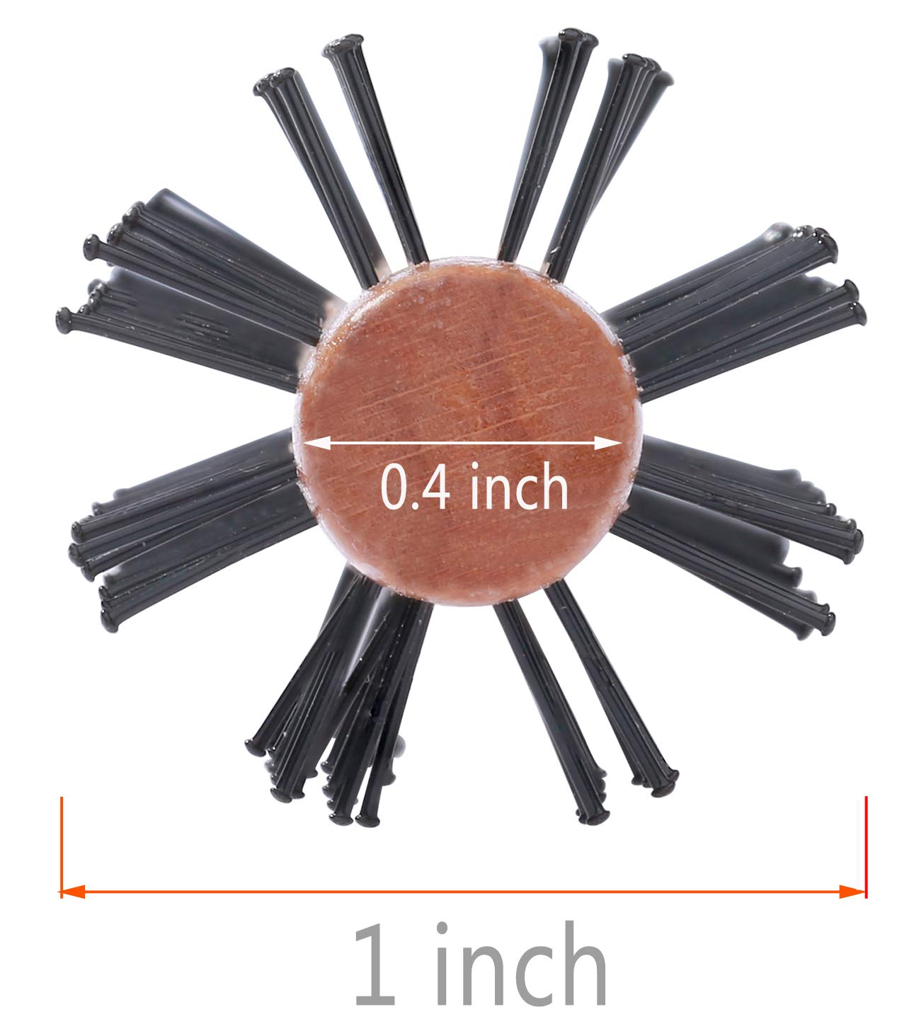 PerfeHair Small Round Barrel Brush for Short Hair, 1 Inch Mini Quiff Roller Comb for Women and Men, Best for Styling Thin Hair, Bangs, Beard Perfehair