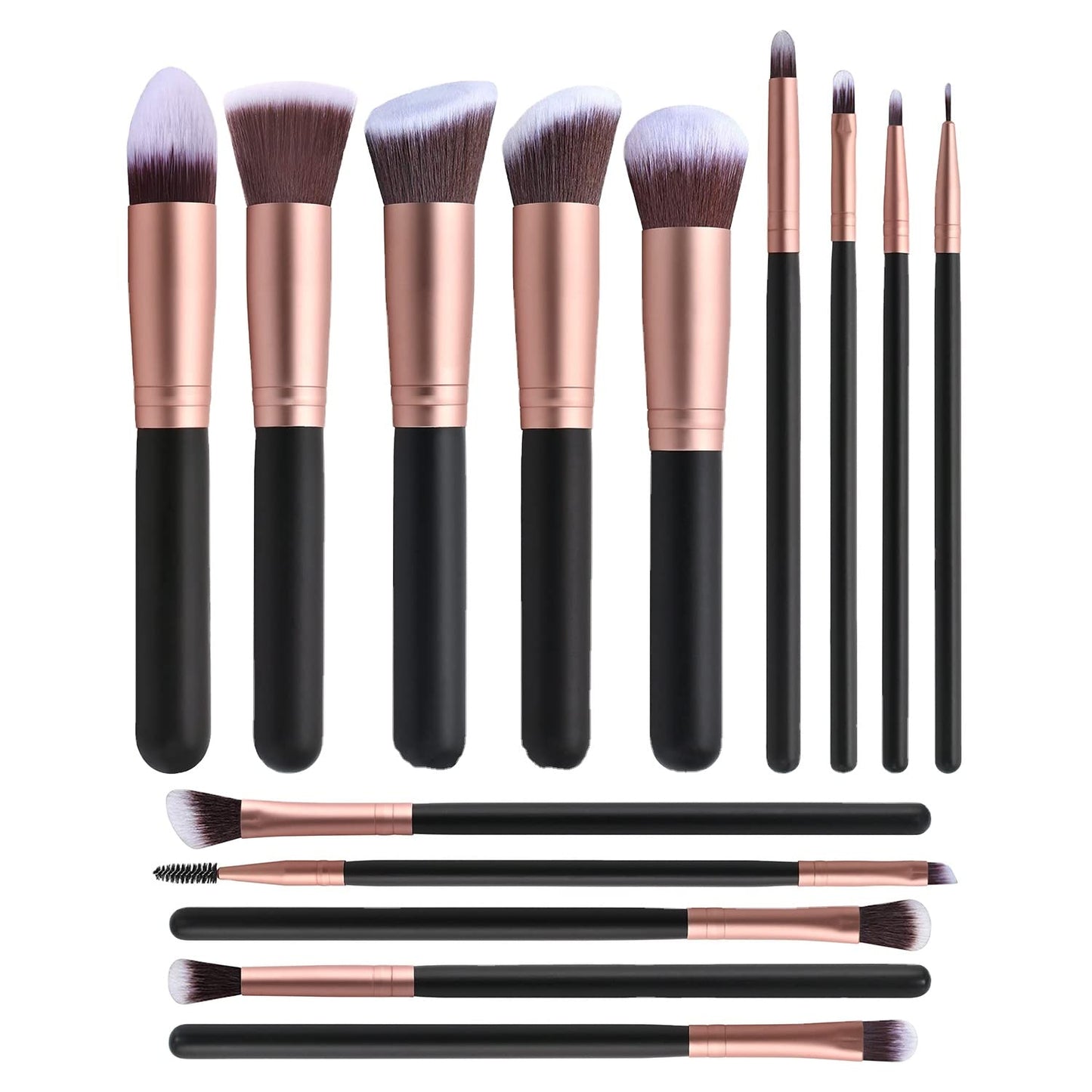 Professional Makeup Brush Set 14-piece Rose Gold Generic
