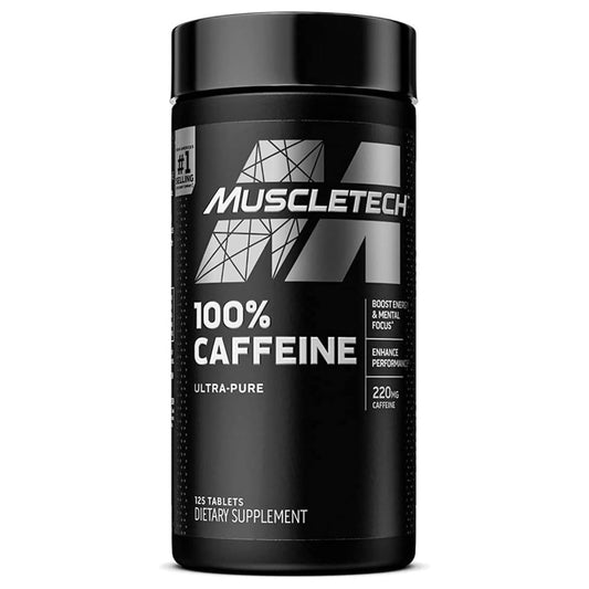 MuscleTech 100% Caffeine Boost: Ultra-Pure Energy Pills for Maximum Vitality - 125 Tablets