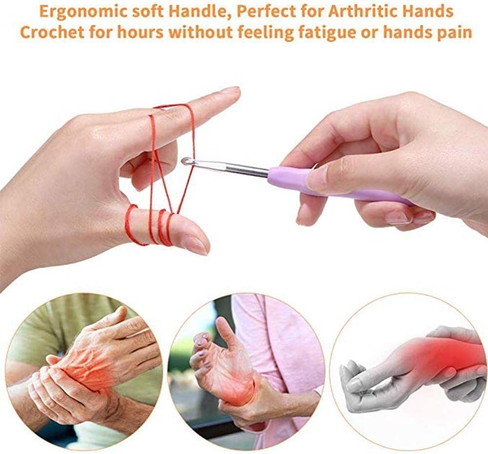 (14-Piece 2mm/B -10mm/N) Crochet Kit with Ergonomic Hooks, Yarn Needles, Stitch Markers & Portable Storage Bag - Ideal for Beginners & Experts, Travel Essential tweezer and sewing kit Visit the INFLUX Store