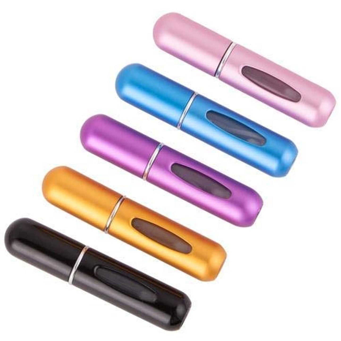 5Pcs Perfume Spray Bottle Set - Portable Mini Refillable Perfume Atomizer Bottle For Travel Spray Scent Pump Case 5 ml (Multicolor) Visit the YumLock Store