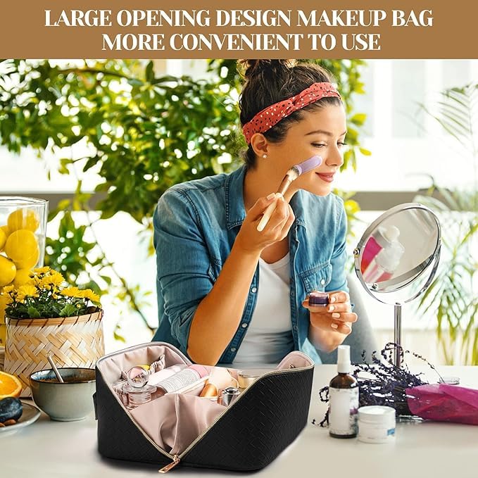 INFLUX Black Makeup Organizer Bag for Women – Travel Bag and Luggage Bag for Toiletries, Skincare, and Cosmetics –Perfect Storage Organizer and Travel Essential Gift Visit the INFLUX Store