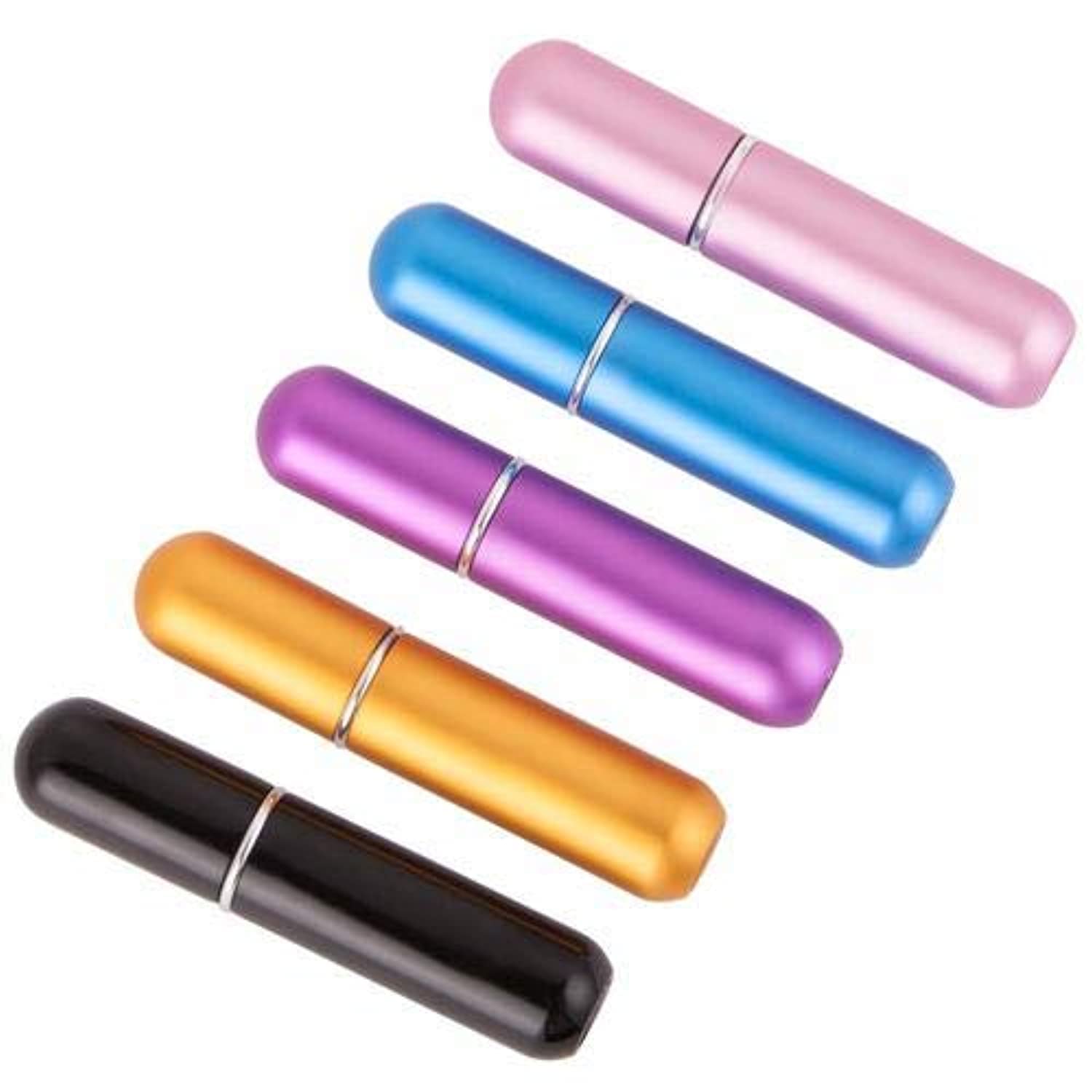 5Pcs Perfume Spray Bottle Set - Portable Mini Refillable Perfume Atomizer Bottle For Travel Spray Scent Pump Case 5 ml (Multicolor) Visit the YumLock Store