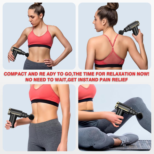 INFLUX Deep Tissue Massage Gun for Muscle Recovery-Massager Gun with Multiple Heads, Powerful Scalp Massager, Neck & Back Massager, Foot Massager, Leg Massager, Body Massager, Ideal for Post-Workout ‎INFLUX
