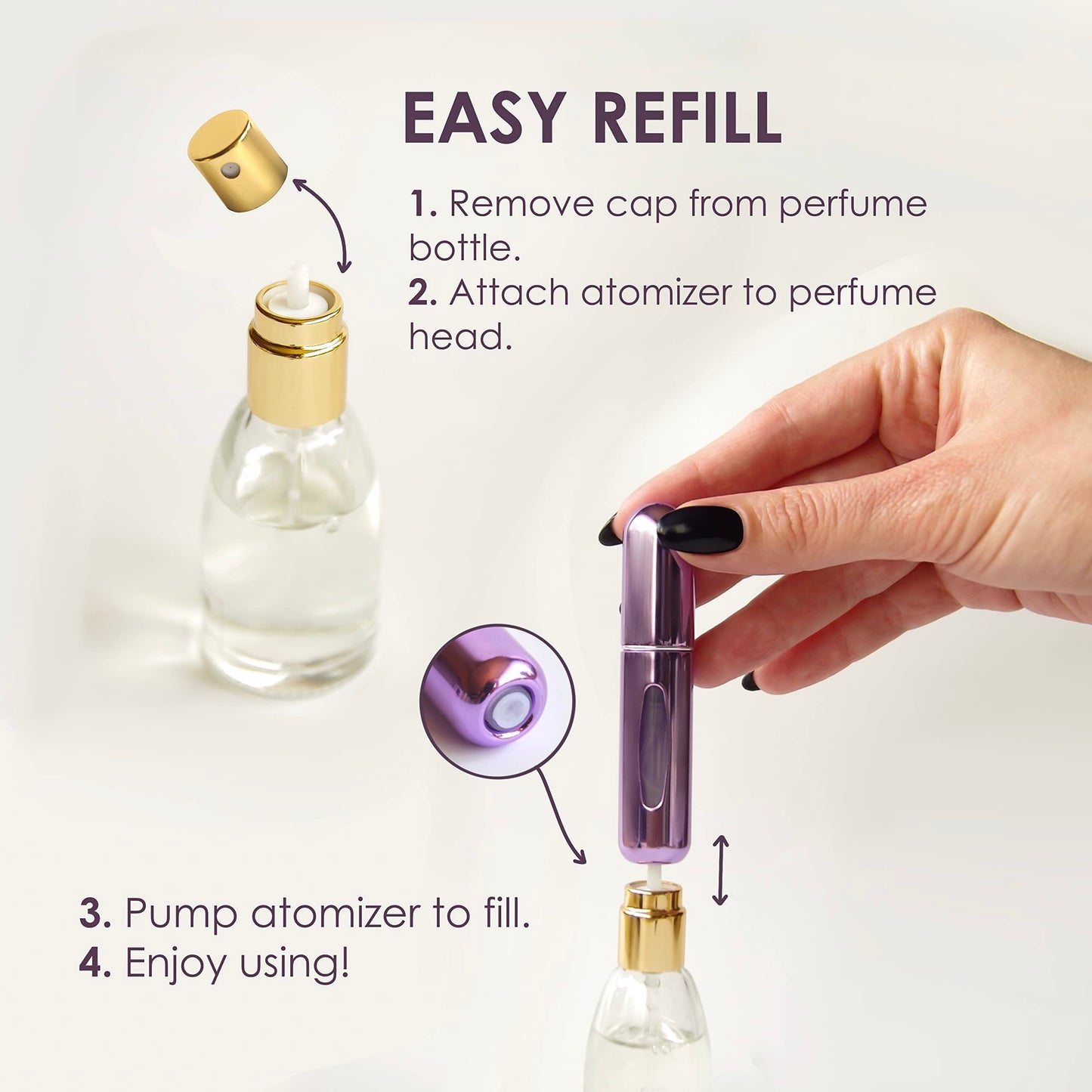 KJHD 4PCS Portable Mini Refillable Perfume Atomizer Bottle, Refillable Perfume Spray, Atomizer Perfume Bottle, Scent Pump Case for Traveling and Outgoing, 5ml Multicolor Perfume SpraY KJHD