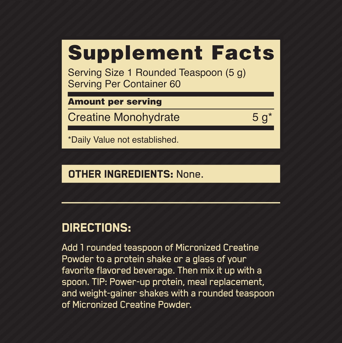 Optimum Nutrition (ON) Micronized Creatine Monohydrate Powder for Muscle Building Support - Unflavored, 300 Grams, 60 Servings - Package May Vary