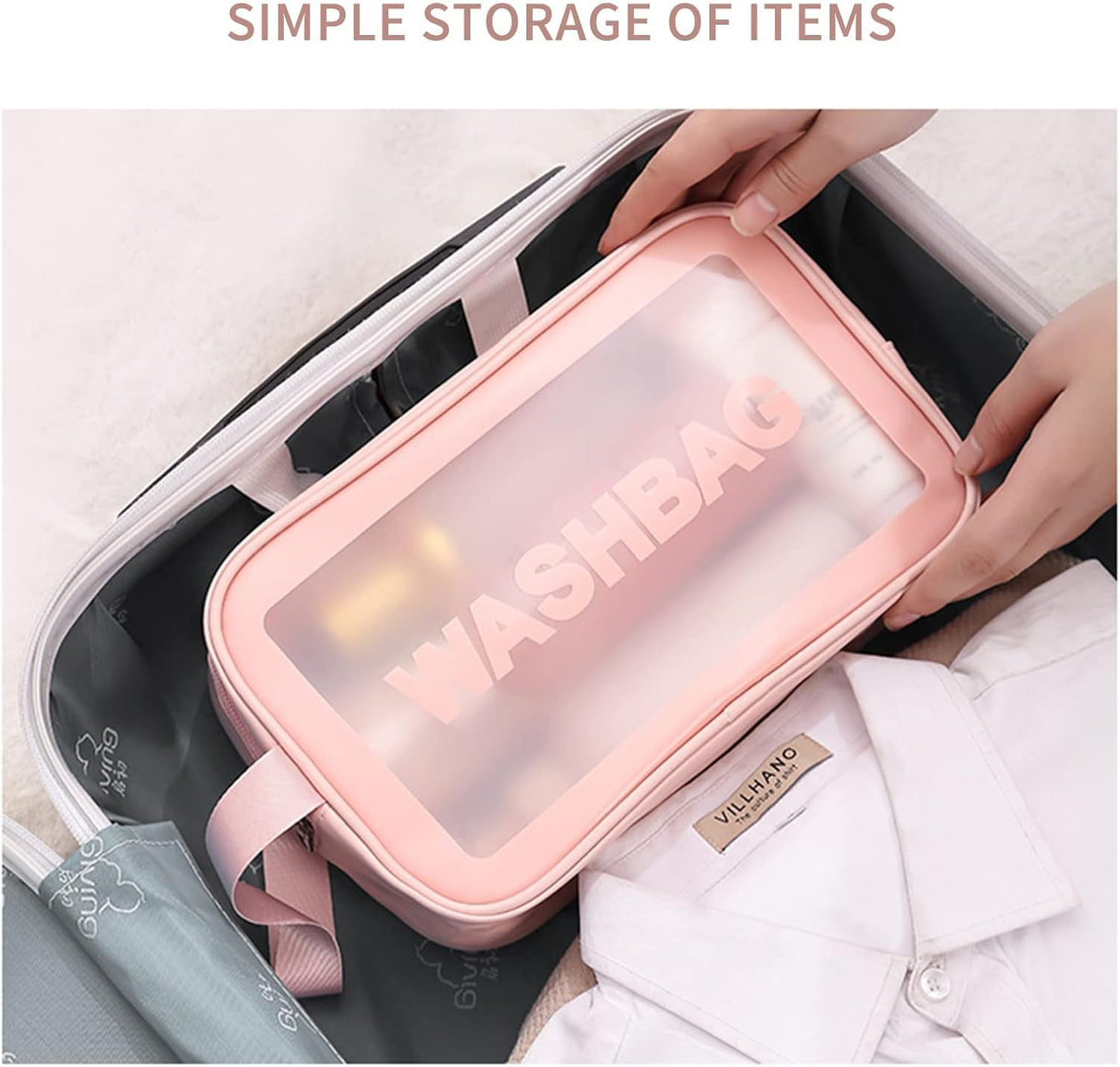 INFLUX 3-Piece Travel Wash Bag Set for Women -Storage Bag for Travel Essentials, Women's Handbags & Shoulder Bags, Travel Bag, and Beach Bag - Perfect Bag Organizer and Luggage Bag Solution Visit the INFLUX Store