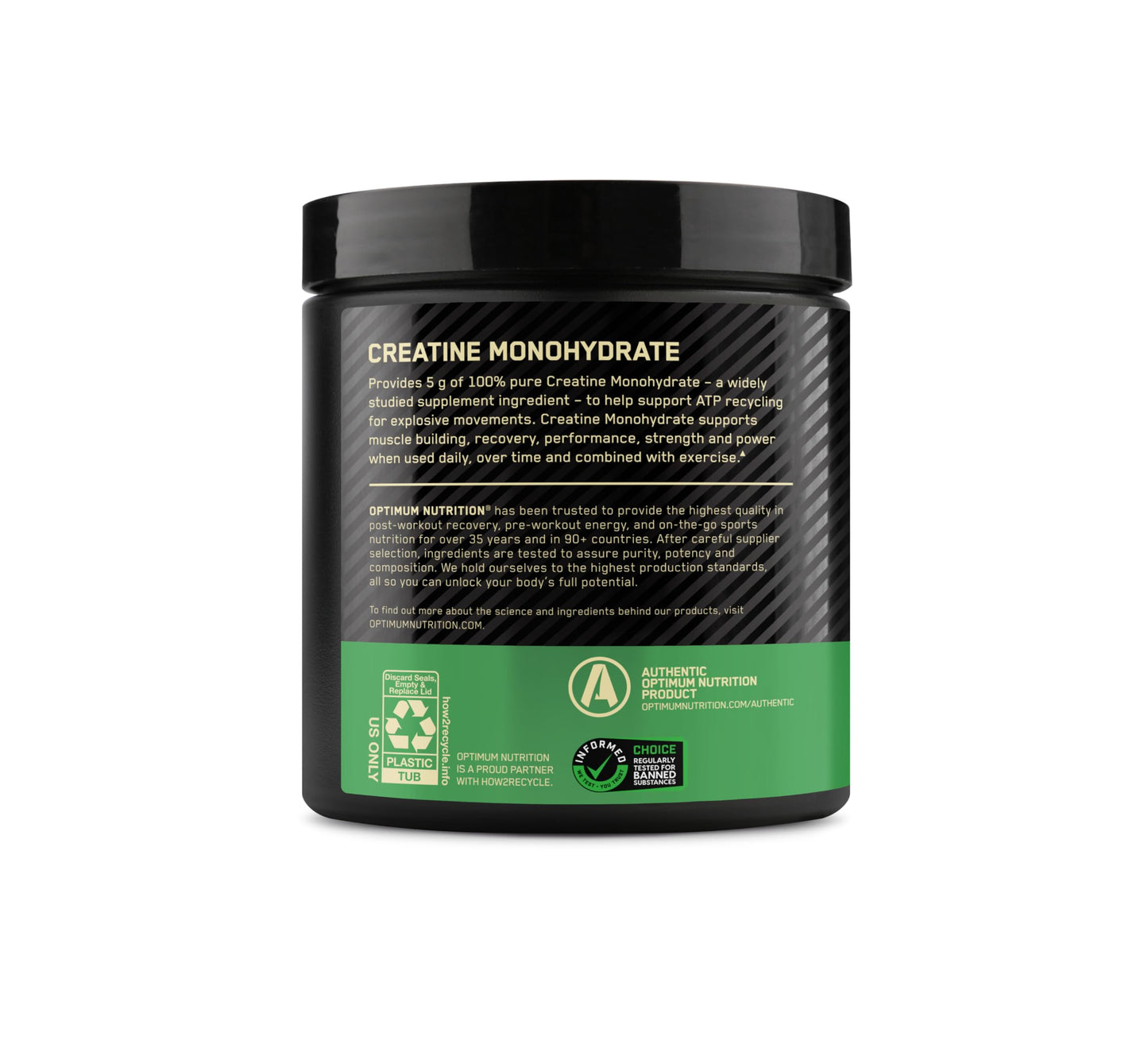 Optimum Nutrition (ON) Micronized Creatine Monohydrate Powder for Muscle Building Support - Unflavored, 300 Grams, 60 Servings - Package May Vary
