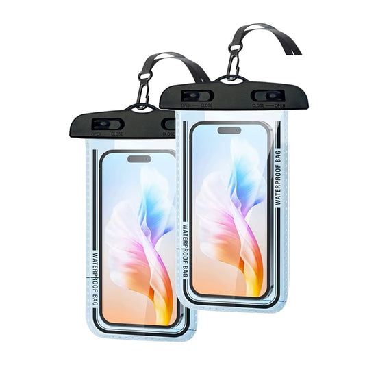 (PACK OF 2) INFLUX Floating Waterproof Phone Pouch up to 7.0" Compatible with iPhone 16/15/14/13 Series, S23 S24 ultra for Swimming Travel Beach Essential
