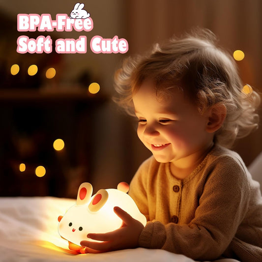 INFLUX Cute Night Light for Kids-Rechargeable Bunny Lamp, Perfect Girls Gift for Bedroom Decor, Baby Toys, Birthday Gifts, Night Lamp and Christmas Gifts-Portable Light for Kids, Bedside Lamp (RABBIT) Visit the INFLUX Store