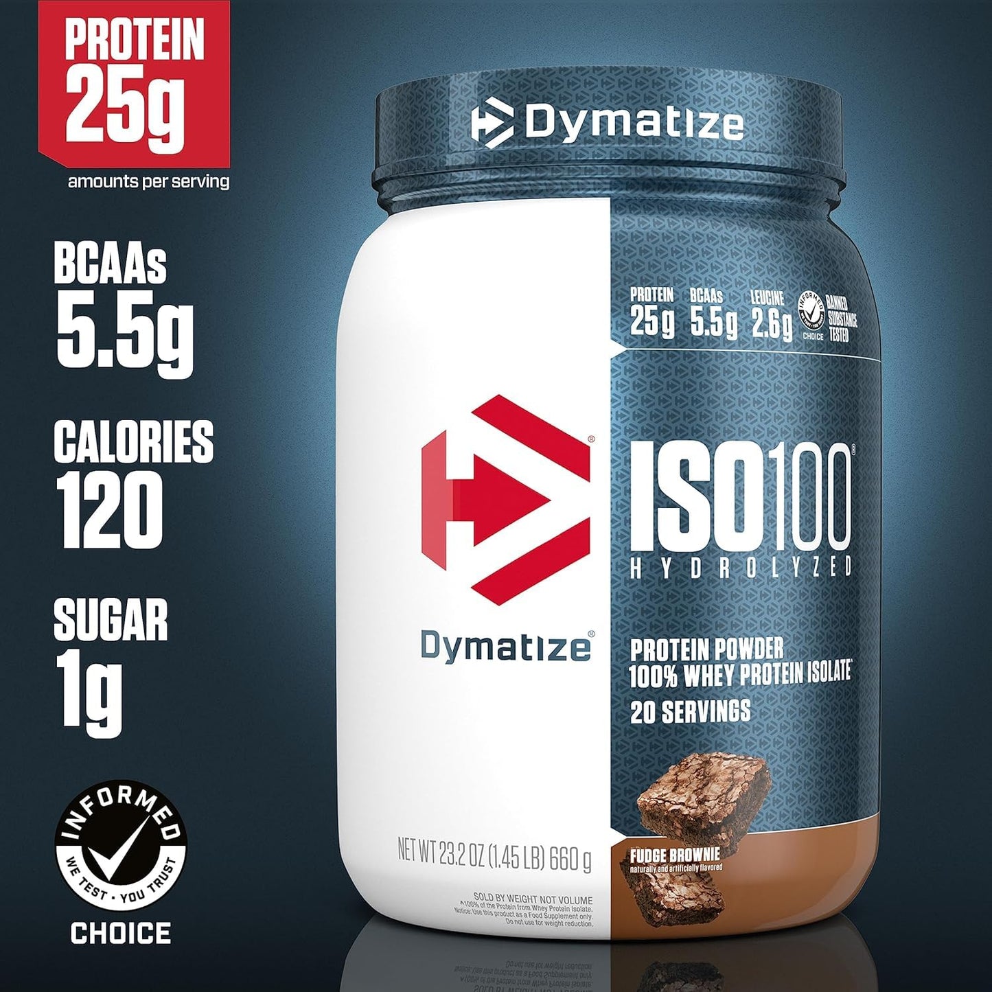 Dymatize ISO 100 20 Serving Fudge Browni 660 Gm