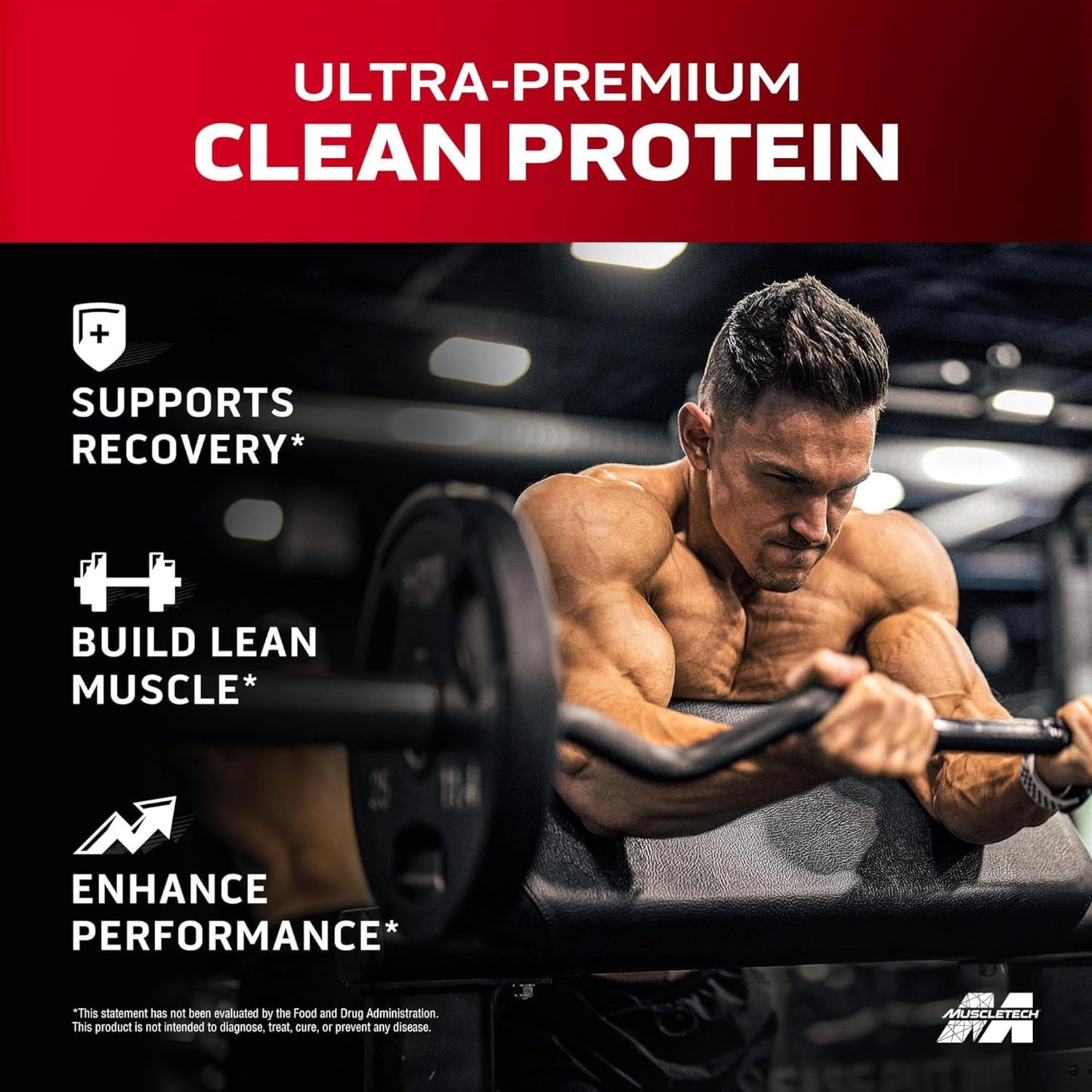 Muscletech Nitro-Tech Whey Protein Ultimate Muscle Building Formula with a Unique Blend of Whey Protein Isolate & Peptides - 30gm Protein, 3gm Creatine & 6.6gm BCAAs, Milk Chocolate Flavor, 4.00 lbs