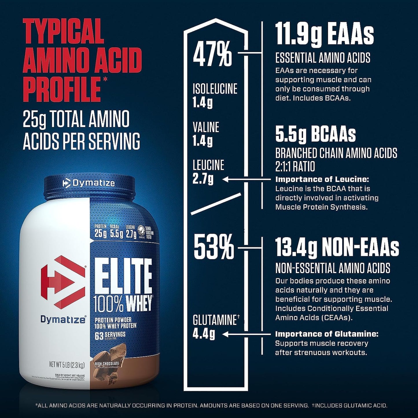 Dymatize Elite Whey Rich Chocolate, 5 lb
