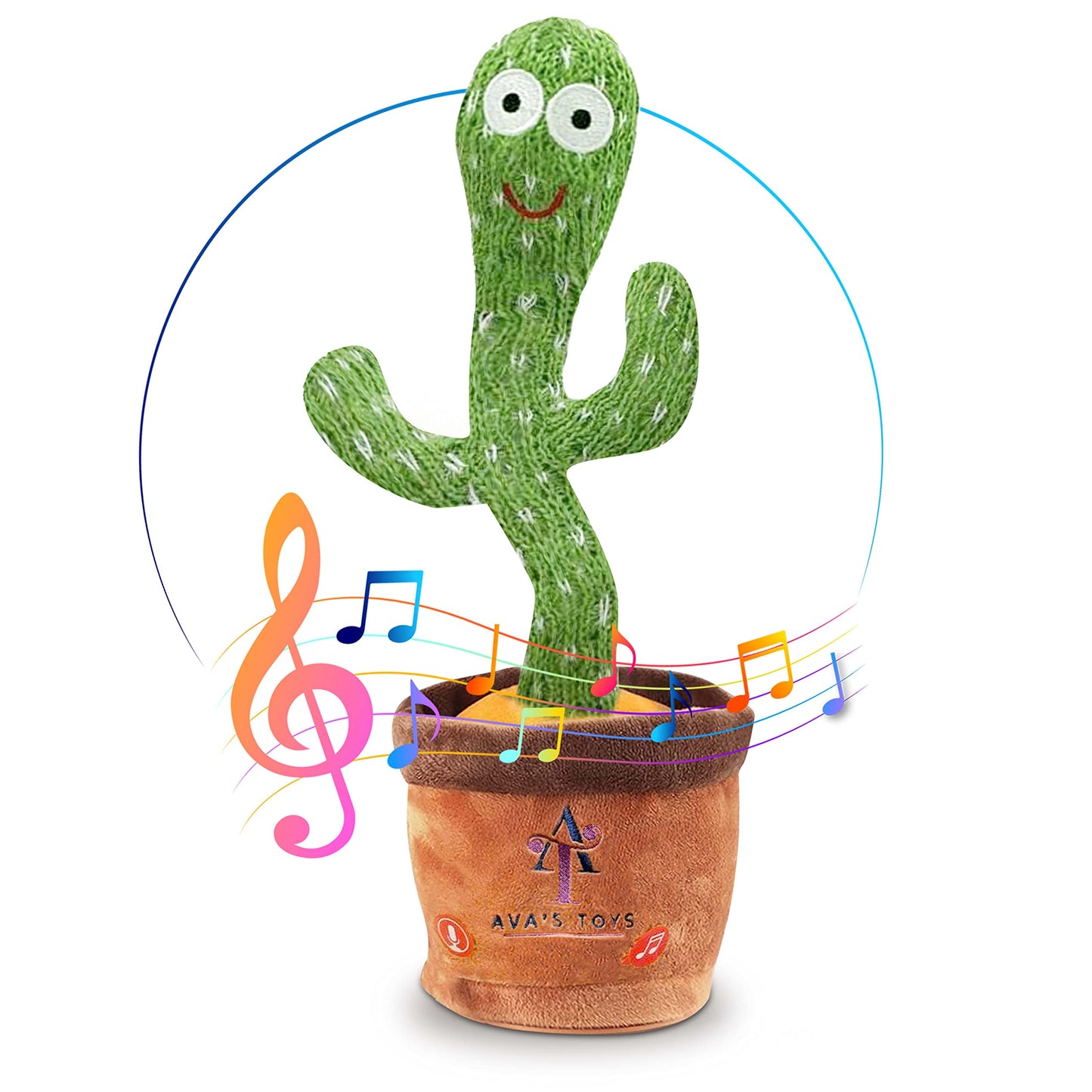 Ava's Toys Dancing Cactus Voice Recorder Baby Toys - Plush Toys Singing Cactus Toy- Repeat What You Say Talking Cactus
